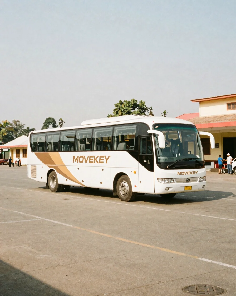 Documentary photograph of a MOVEKEY-branded luxury inter-state pa